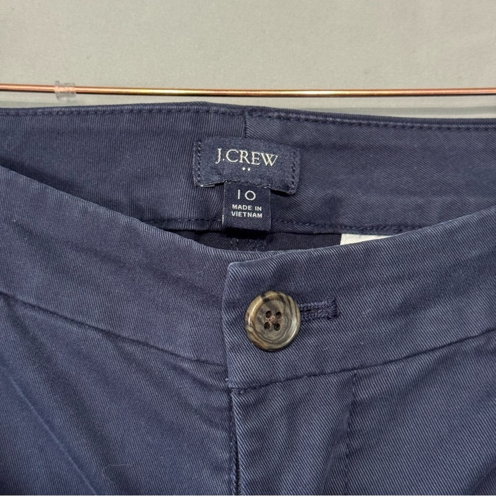 J Crew Womens Chino Pants Size 10 Navy Career Office Business Everyday Staple - Picture 2 of 5